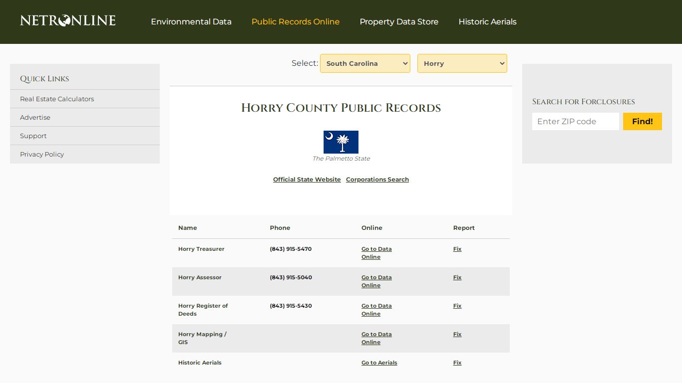 Horry County Public Records - NETROnline.com