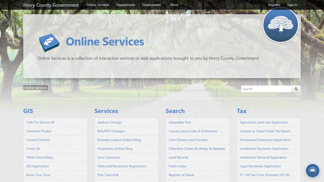 Online Services - Horry County Government